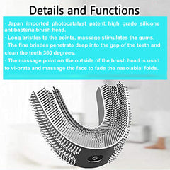 Front view of Magentak U-shaped toothbrush