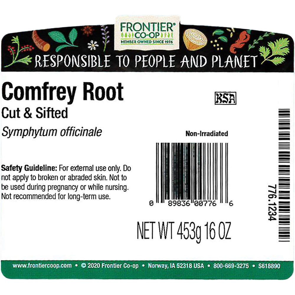 Comfrey root for making lotions, creams, salves and hair rinses