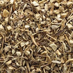 Bulk bag labeled Gravel Root (Eutrochium purpureum) by Frontier Co-op