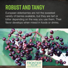 Elderberries being measured with a scoop