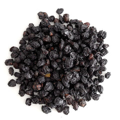 Bulgarian-sourced organic elderberries in pantry setting
