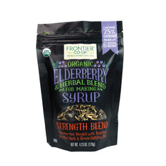 Frontier Co-op Organic Elderberries 4.23 oz bag - front view