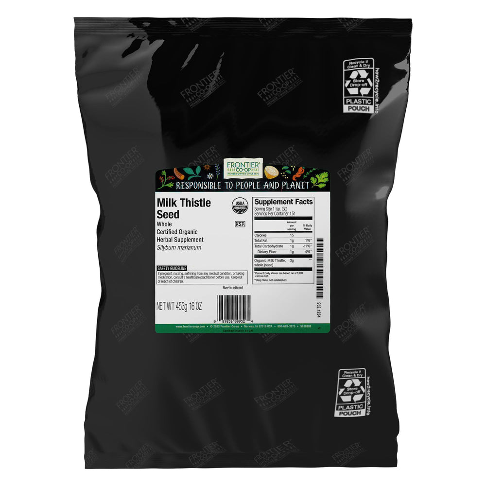 Frontier Co-op organic milk thistle seed 1lb bulk pack