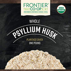 Organic psyllium husk whole husk, kosher, 1lb Frontier Co-op
