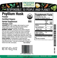 Frontier Co-op Psyllium Husk Powder bag packaging