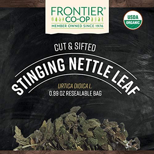 Frontier Co-op Organic Cut and Sifted Stinging Nettle Leaf 0.99 oz package - back view