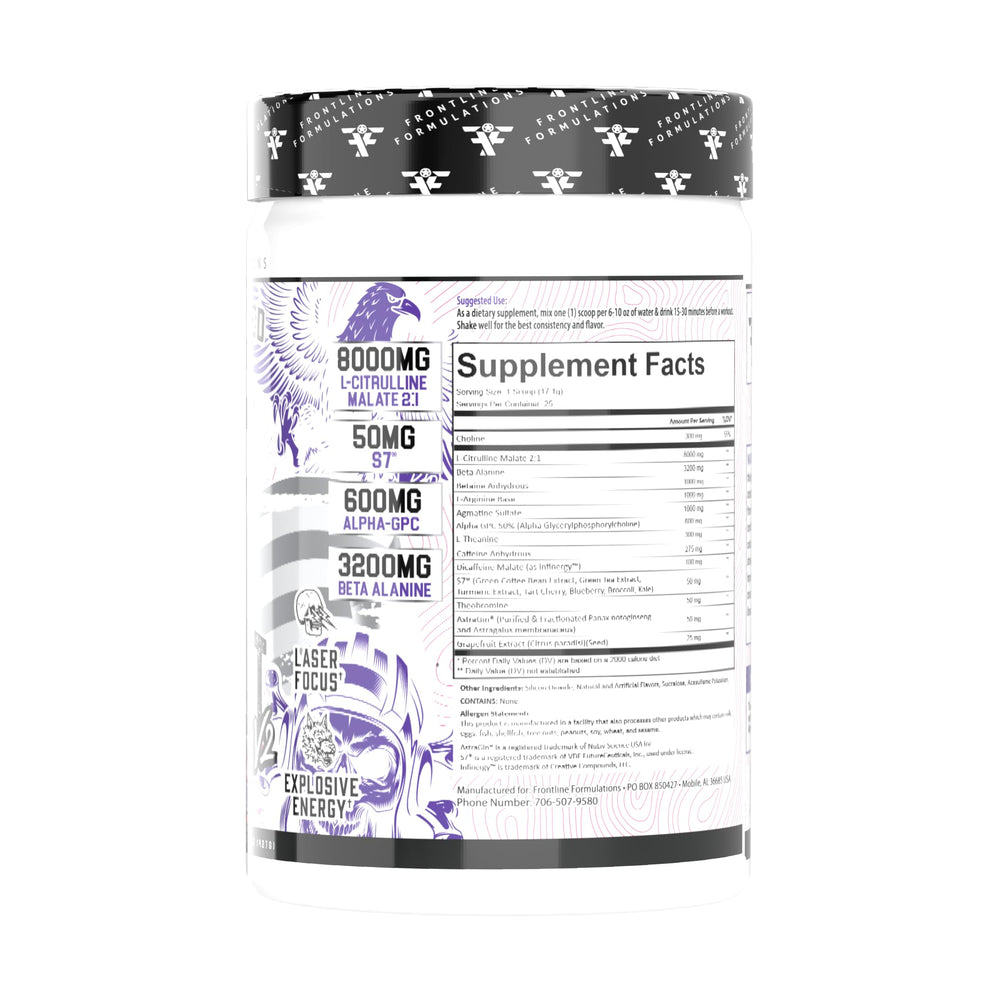 FRONTLINE FORMULATIONS Gauntlet pour into a shaker during workouts