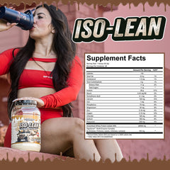 Frontline Formulations Isolean label highlights 100% whey protein isolate and clean ingredients.