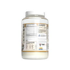 Frontline Formulations whey isolate being mixed in a glass showing smooth texture