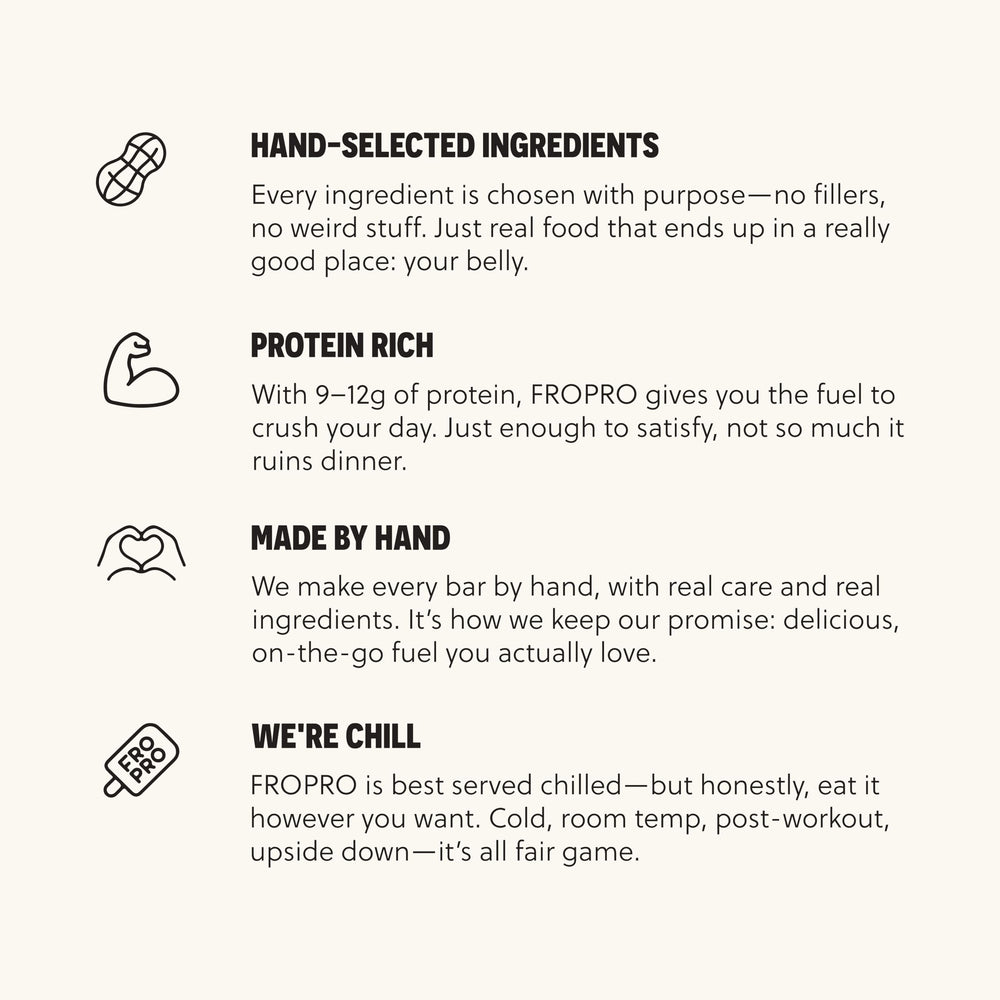 Healthy snack option from FROPRO for busy days and routines