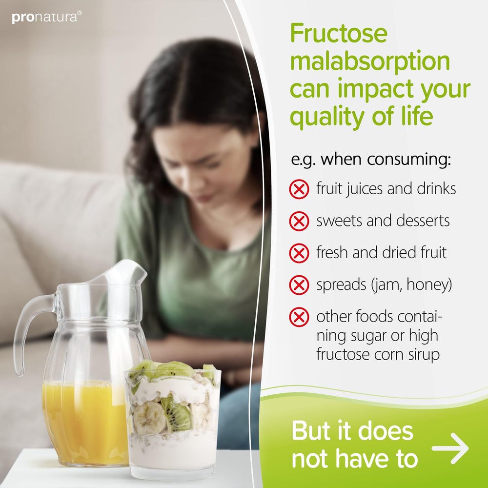 Concept image: digestion of fructose with Fructaid