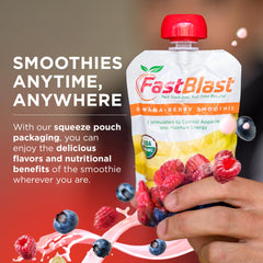 Box of Banana Berry smoothie pouches (24 total)