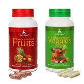 Front view of Balance of Natural Fruit and Veggies supplement with 2 bottles