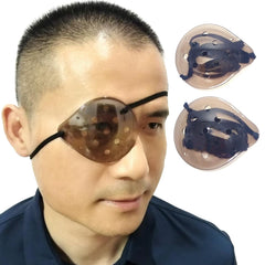 FSJLT tawny eye shield with black adjustable strap for left eye
