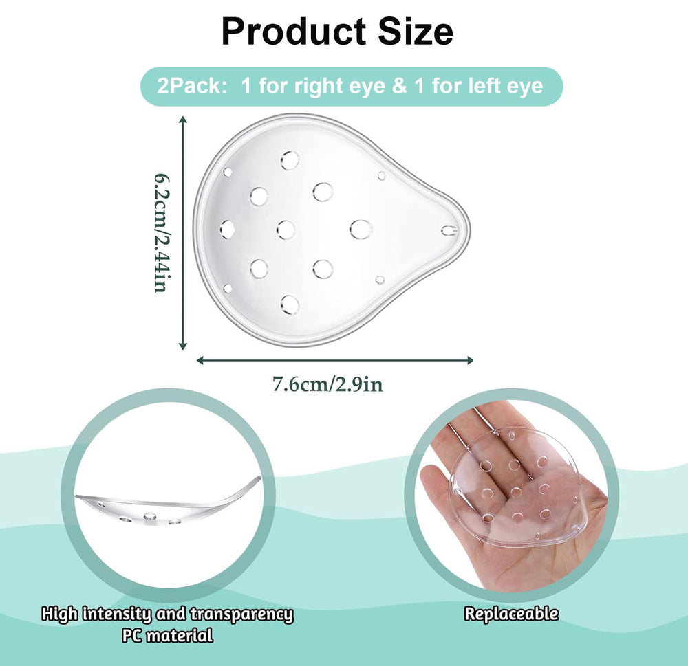 Breathable eye shield with ventilation holes for cataract surgery recovery