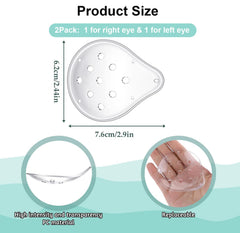 Breathable eye shield with ventilation holes for cataract surgery recovery