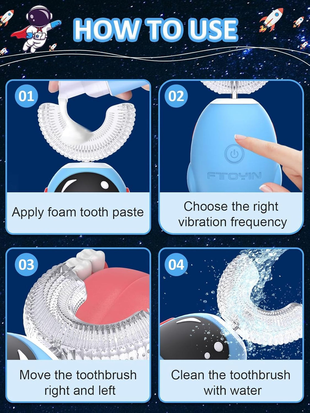 Child-friendly usage with indicators and timer
