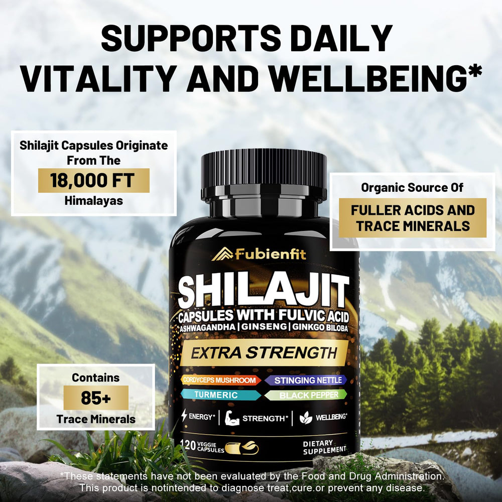 Front label view of Fubienfit Shilajit Capsules product