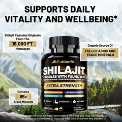 Front label view of Fubienfit Shilajit Capsules product
