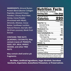 Fuel 4 Ever Chocolate Almond bar closeup shows chewy texture and nutty chocolate flavor.