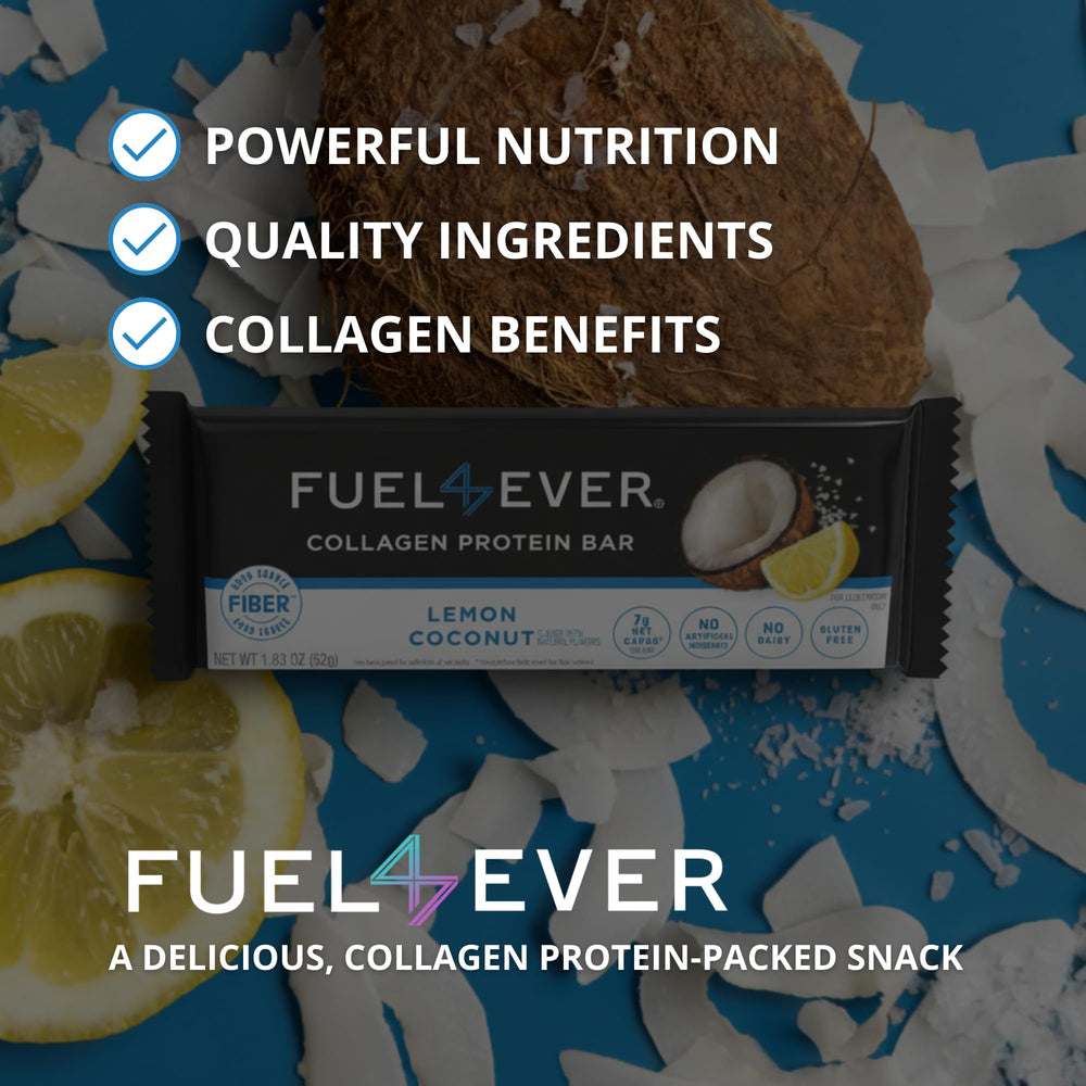 Fuel 4 Ever gluten-free dairy-free label signals allergy-friendly snacking.