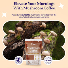 Collagen-enriched mushroom coffee with L-theanine and sea moss