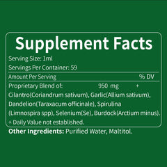 Packaging view of Fuenvegtal Cilantro Drops 2oz bottle