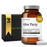 Front view of Fuller Health After Party DHM bottle