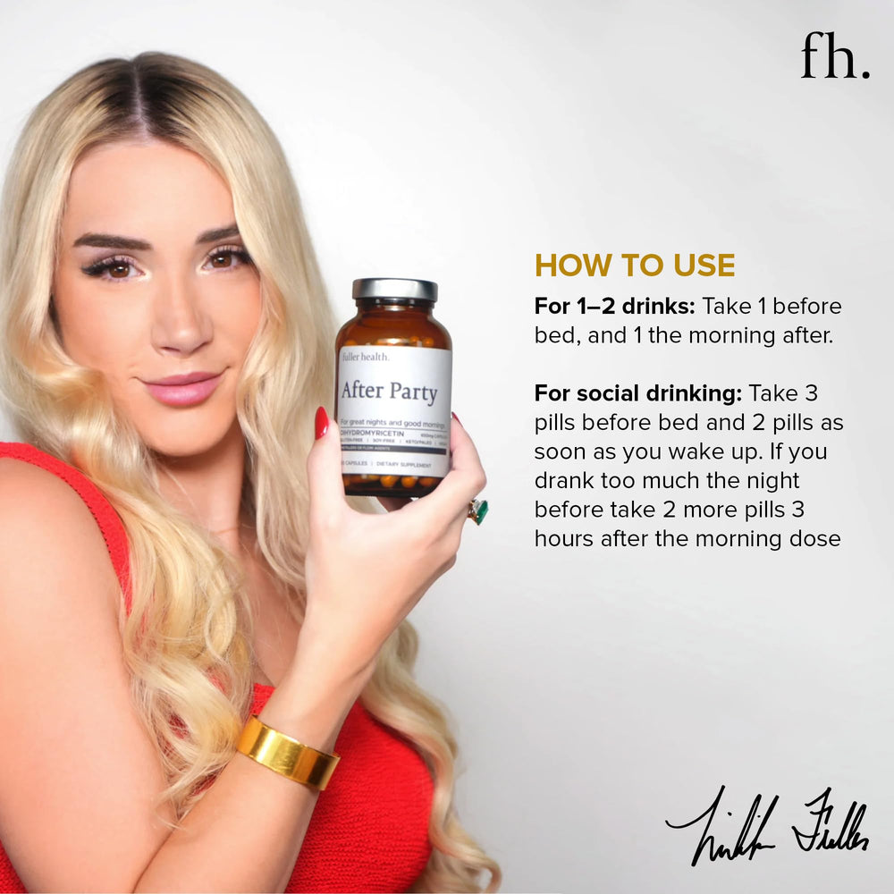 Person taking three capsules before bed