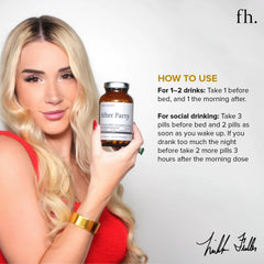 Person taking three capsules before bed