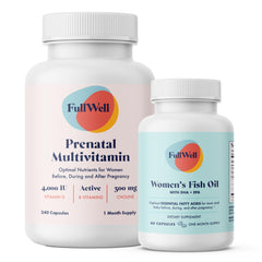 FullWell Prenatal Vitamin + DHA bottle and packaging