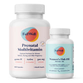 Front view of FullWell Prenatal Vitamin Lemon + DHA bottle