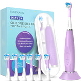 FUMEIKANG kids electric toothbrush purple with ergonomic silicone handle