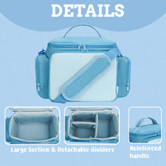 Velvet-lined main compartment with dividers.