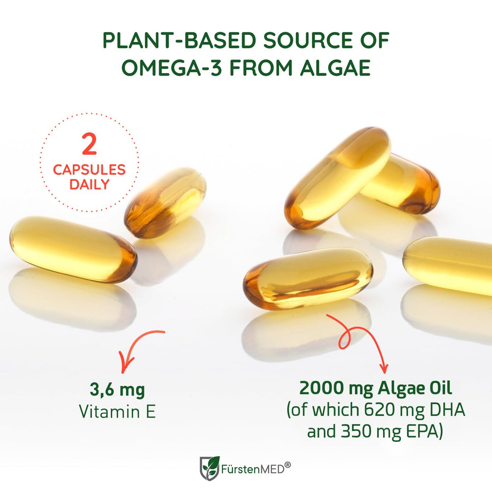 Capsule image highlighting brain, heart and joint health support from Omega-3.