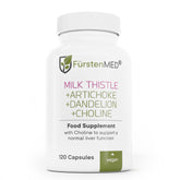Bottle of FürstenMED Milk Thistle with Artichoke Extract and 80% Silymarin
