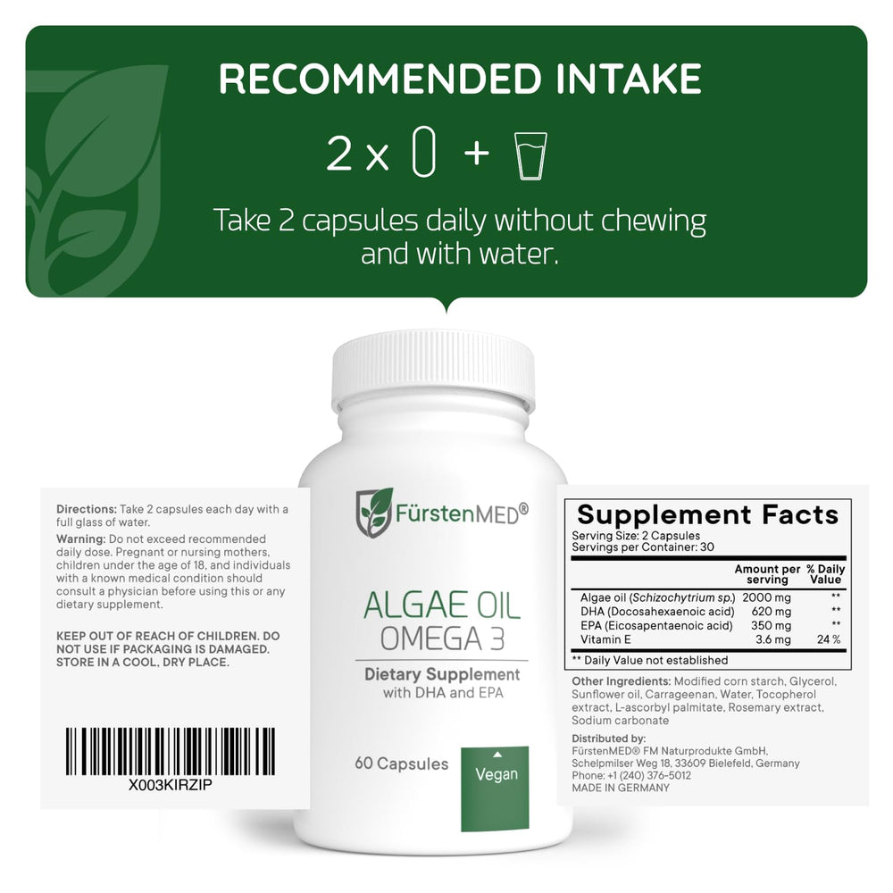 Plant-based, algae-sourced Omega-3 promoting eco-friendly wellness.