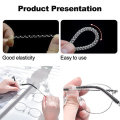 Non-slip ear cushion attached to temple tips on eyewear