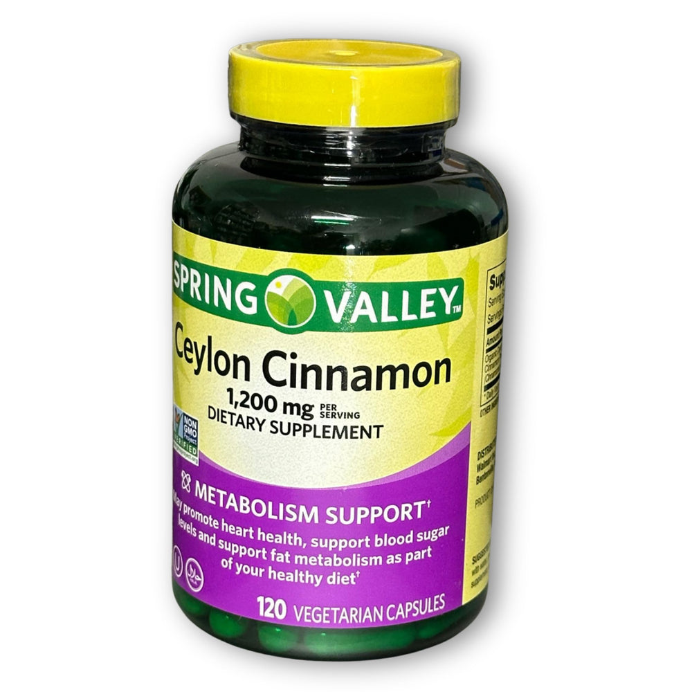 Two Cinnamon supplement bottles to emphasize pack of 2