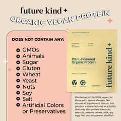Future Kind vegan protein powder vanilla shake glass suggests quick, tasty post-workout recovery
