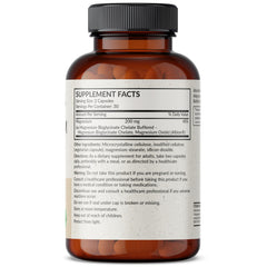 Close-up of chelated magnesium glycinate capsules