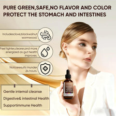 Close-up of ingredients: black walnut hull, wormwood, pumpkin seed, clove