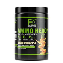 FXSUPPS Amino Hero Diced Pineapple flavor tub