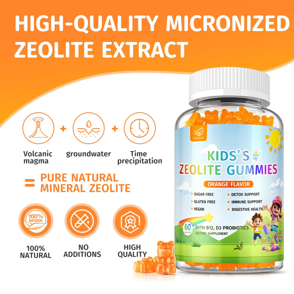 Fzjjyana zeolite clinoptilolite gummy texture detail for gut balance