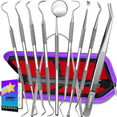 G.CATACC 10 Pack Dental Tools in a protective case