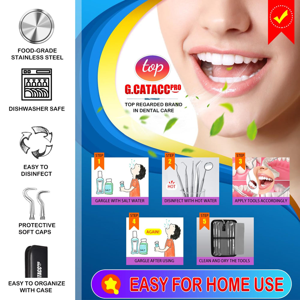 Various shaped dental picks for tartar removal