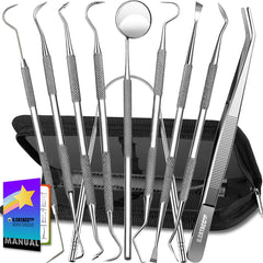 Professional-grade G.CATACC dental tools displayed with case