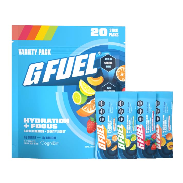 G Fuel Electrolytes Lemon packet for quick hydration and on-the-go focus.