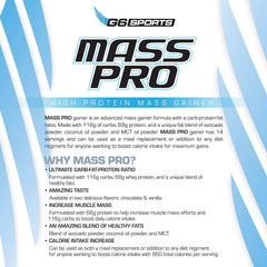 7lb bag of G6 Mass Pro mass gainer with serving scoop