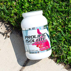 G6 Prolific Isolate Raspberry Gelato ingredients shot underscores allergen-free formulation